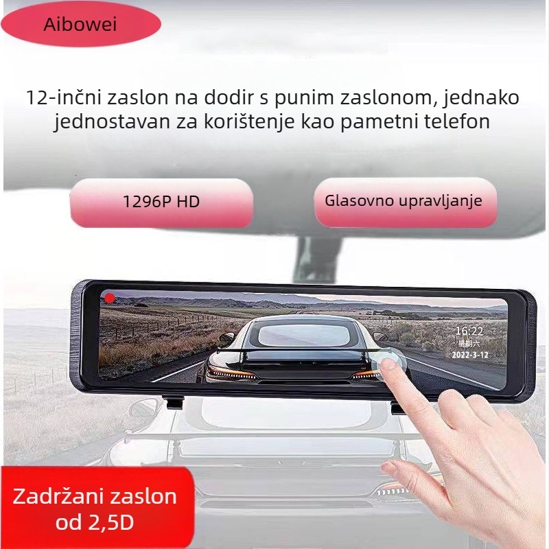 Automobilska dash kamera s dvostrukom prednjom i stražnjom kamerom, 1440p HD, 170° široki kut, noćni vid, podrška TF karti