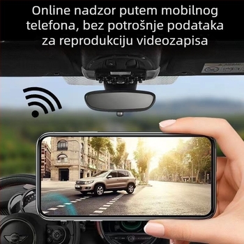Automobilska dash kamera s dvostrukim lećem i potpuno zaslonom, 170° kut gledanja, 5MP senzor, petlja snimanja do 64GB TF kartice, HD noćni vid