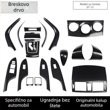 Mahamuzhen plastična unutarnja naljepnica za ventilaciju klima uređaja i prekidač podizanja prozora, model 07-13 Toyota Corolla, mogućnost prilagodbe