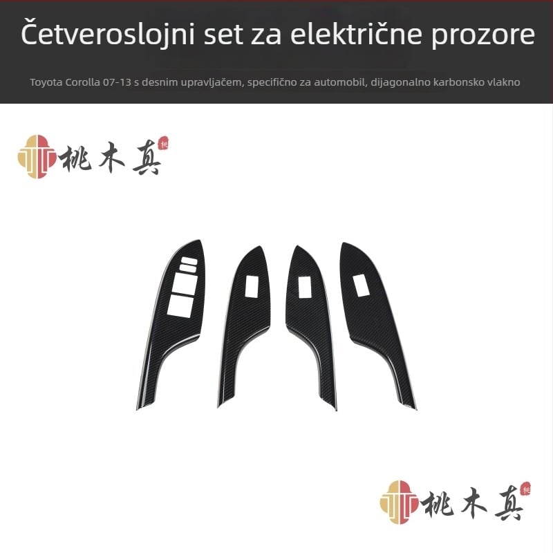 Mahamuzhen plastična unutarnja naljepnica za ventilaciju klima uređaja i prekidač podizanja prozora, model 07-13 Toyota Corolla, mogućnost prilagodbe