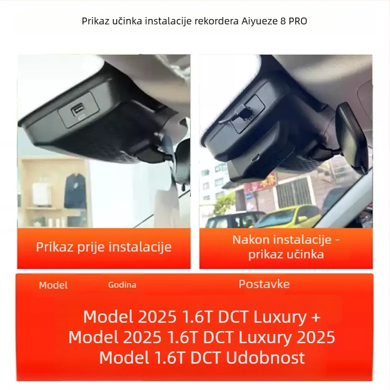 2025 Arrizo 8 Pro dash cam s izvorna tvorničkom bežičnom instalacijom, 4K Ultra HD noćni vid