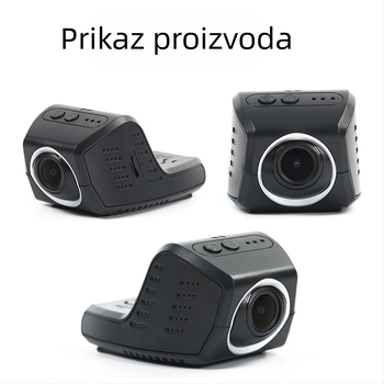 Skrivena automobilna dash cam na vjetrobranu, 1080p, Wi-Fi, petlja snimanja, 170° kut