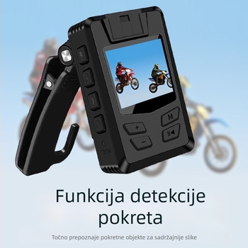 Prijenosna otporna policijska telesna kamera s HD noćnim vidom i infracrvenim snimanjem, za vanjsku uporabu, s kopčom za pojas