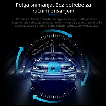 Automobilska dash kamera s Wi-Fi, dvostruka leća, 4K/2K HD noćni prikaz, GPS