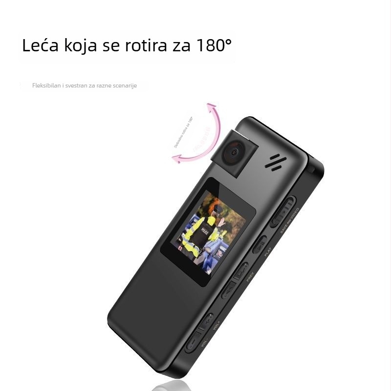 Vanjska prijenosna policijska kamera s 1080p snimanjem i 1,5-inčni LCD zaslon