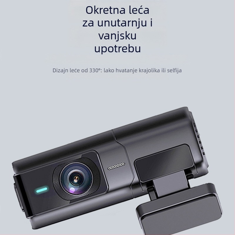 HD DVR za auto s dvostrukim objektivom i Wi-Fi, 2K širokokutna noćna vizija, stražnji prikaz 2K+720P