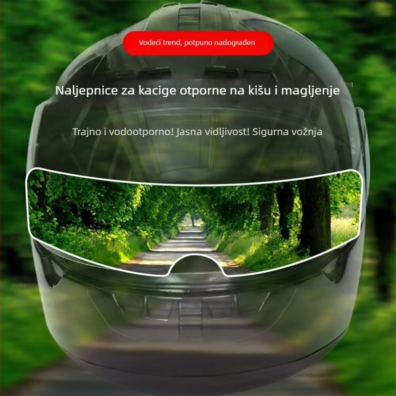 Film za vizir kacige protiv magle i kiše, univerzalan za kacige s punim licem i s polu-licem, ABS materijal, prilagodljivo izvođenje, privatna oznaka dostupna