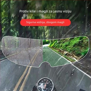 Film za vizir motociklističke kacige s nano membranom – protiv zamagljivanja, vodootporan, univerzalan, prilagodljiv