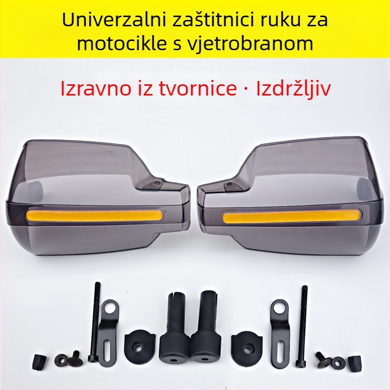 Motociklistička zaštita za ruku s vjetrobranskim staklom