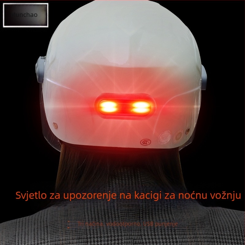 Motorska kaciga s upozoravajućim svjetlom i pametnim bočnim svjetlom (punjiva) – ABS; Tip proizvoda 21155187901; Stil Knight Protectors