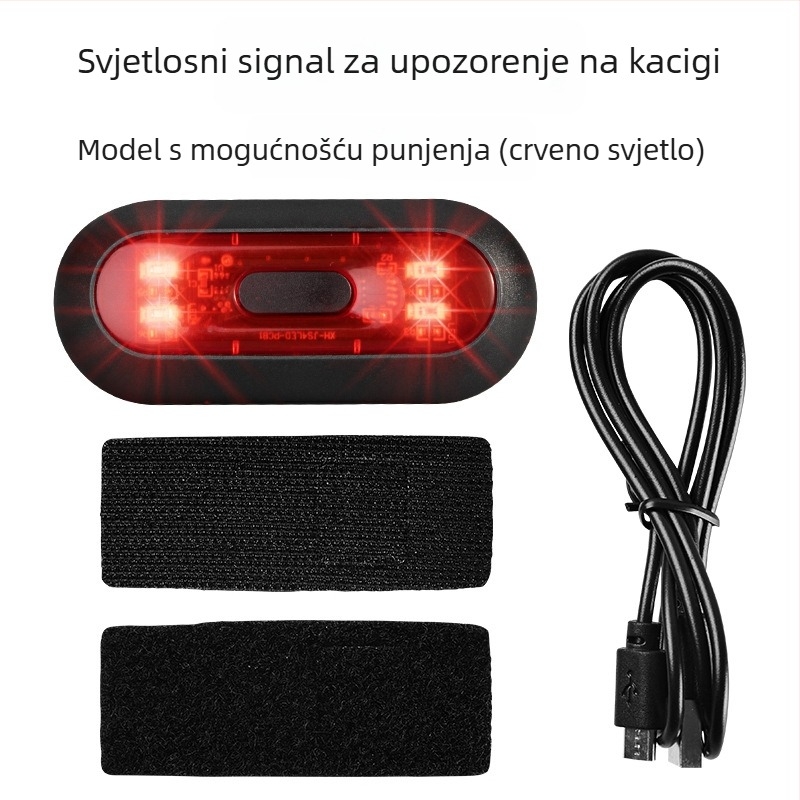 Motorska kaciga s upozoravajućim svjetlom i pametnim bočnim svjetlom (punjiva) – ABS; Tip proizvoda 21155187901; Stil Knight Protectors