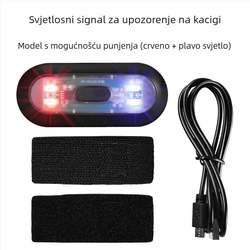 Motorska kaciga s upozoravajućim svjetlom i pametnim bočnim svjetlom (punjiva) – ABS; Tip proizvoda 21155187901; Stil Knight Protectors