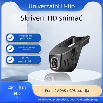 Automobilska kamera s dvostrukim objektivom, 1080p, 170° široki kut, WiFi, nadzor parkiranja