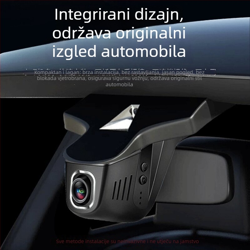 Automobilska kamera s dvostrukim objektivom, 1080p, 170° široki kut, WiFi, nadzor parkiranja