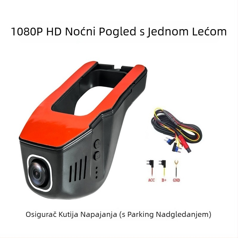 Automobilska kamera s dvostrukim objektivom, 1080p, 170° široki kut, WiFi, nadzor parkiranja