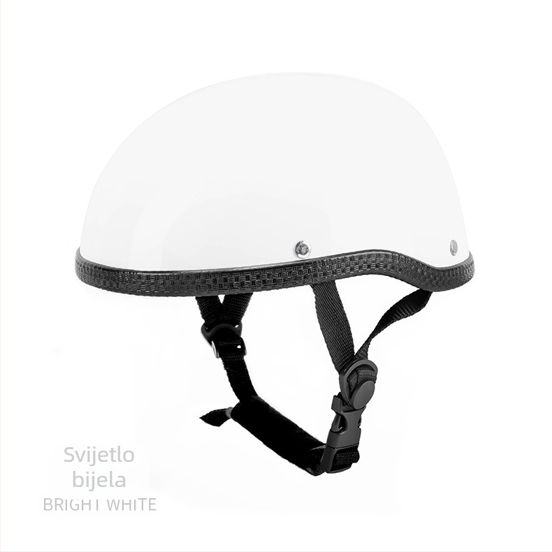 JS Retro kaciga Harley stila - polukaciga, unisex, sve sezone, PVC/ABS/pjena, električni motocikl