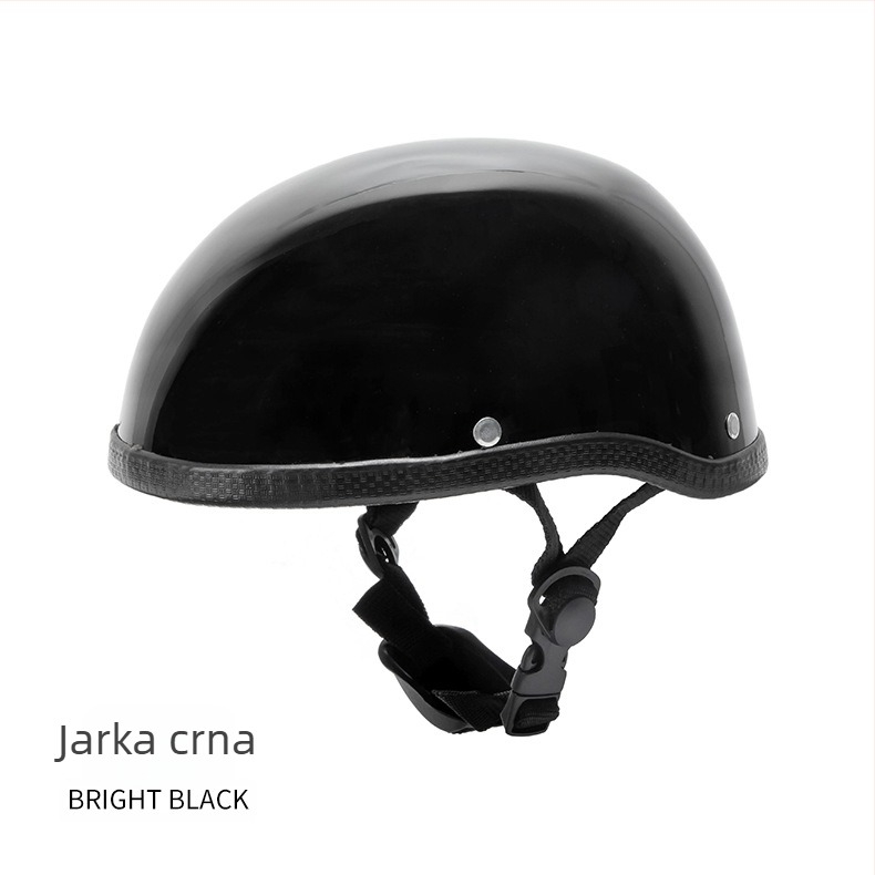 JS Retro kaciga Harley stila - polukaciga, unisex, sve sezone, PVC/ABS/pjena, električni motocikl