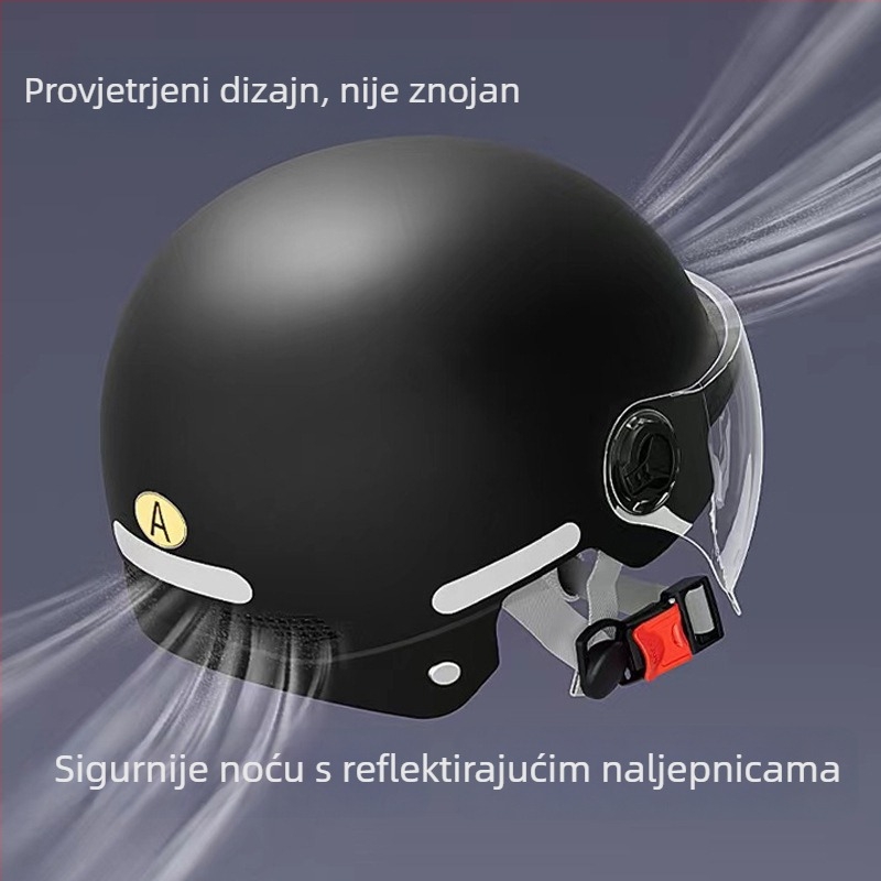 3C certificirana kaciga za električni bicikl, polu-kaciga, ABS, zaštita od sunca za žene ljeti i sigurnost za muškarce tijekom cijele godine