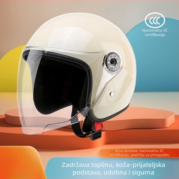 ABS polu kaciga za električne motocikle i bicikle, 3C certifikat, novi nacionalni standard, univerzalna primjena, zimska upotreba