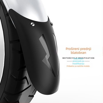 Produžni prednji blatnik za motocikl – ABS • Super Mo • Fender • Universalna kompatibilnost