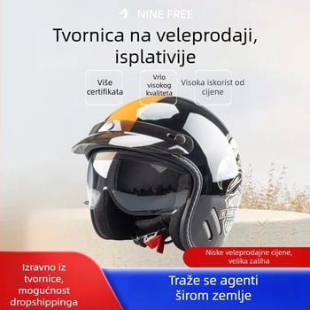 Evo kaciga 3/4 za motocikle - ABS, sve sezone, pogodna za motocikle i električne skutere, 3C certifikacija (Kod 2025091105021949)