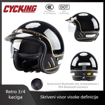 Evo kaciga 3/4 za motocikle - ABS, sve sezone, pogodna za motocikle i električne skutere, 3C certifikacija (Kod 2025091105021949)