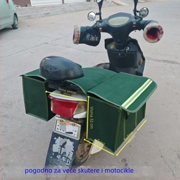 Xin Miao Platneni pannier za električni bicikl – stražnja torba za skuter, skladišni prostor, stil Knight zaštitna oprema