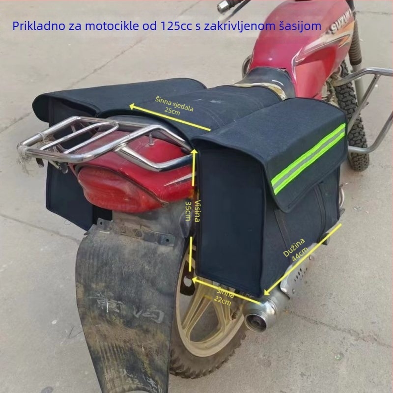 Xin Miao Platneni pannier za električni bicikl – stražnja torba za skuter, skladišni prostor, stil Knight zaštitna oprema