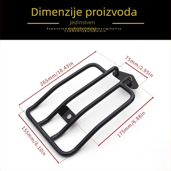 Zadnja rama za motocikl Harley XL883/1200 – retro soft-tail dizajn, metalna nosilja za prtljagu