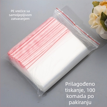 Prozirna PE vrećica sa zatvaračem za pakiranje hrane i svakodnevnih potrepština