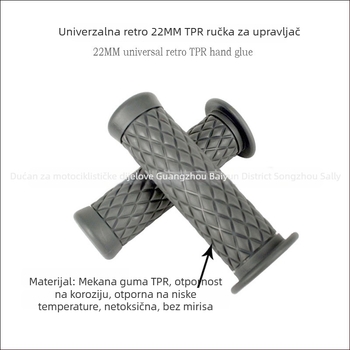 Lepilo za ručke upravljača 22 mm, retro TPR, za motocikle CG125, Xinyuan 400 i JH70