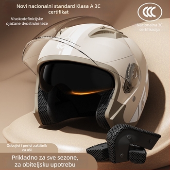 AXK ABS električna motociklistička kaciga, za muškarce i žene, 3C potvrda, broj certifikata 2023091105021007