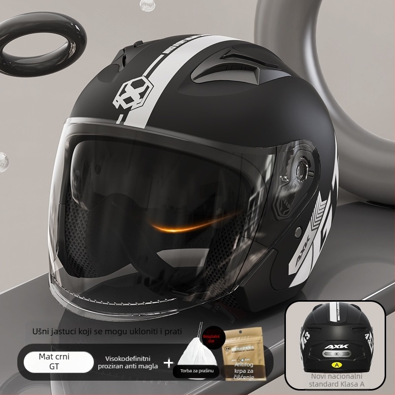 AXK ABS električna motociklistička kaciga, za muškarce i žene, 3C potvrda, broj certifikata 2023091105021007