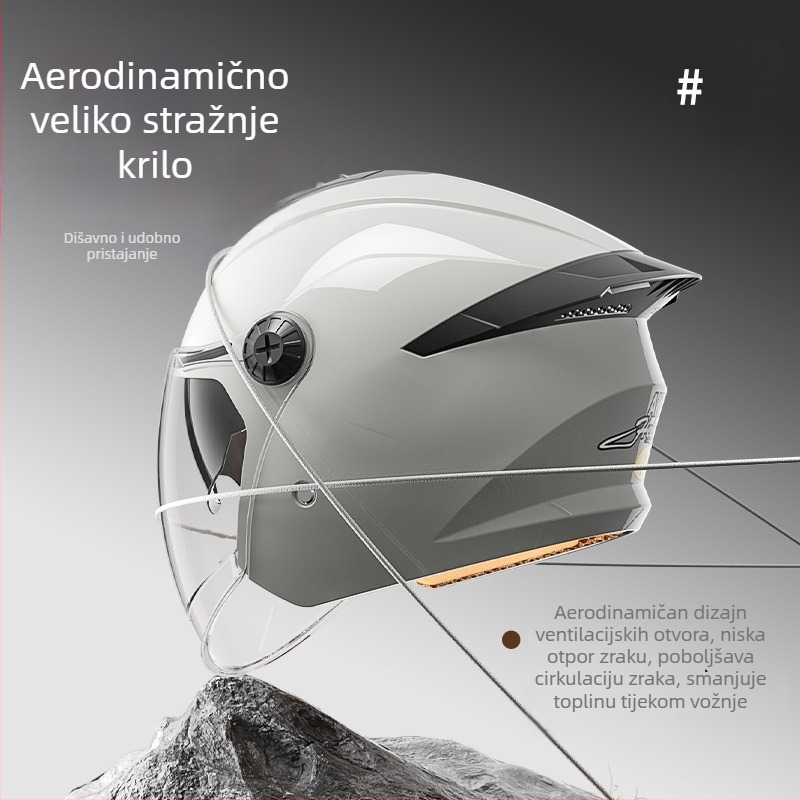 AD električna kaciga za motocikl za muškarce i žene, zimska toplina, polukaciga za električna vozila, univerzalna za sve sezone, 3C certifikat sigurnosti