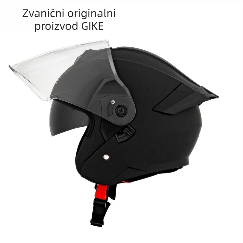 Kaciga za motocikl QIKE s 3C certifikatom, stil 3/4, ABS, univerzalni dizajn, sve sezone, za svakodnevnu vožnju