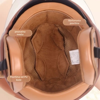 3C certificirana retro kaciga s dvostrukim vizirima za električna vozila i motocikle, 3/4 kućište, ABS, sve sezone, gradska vožnja