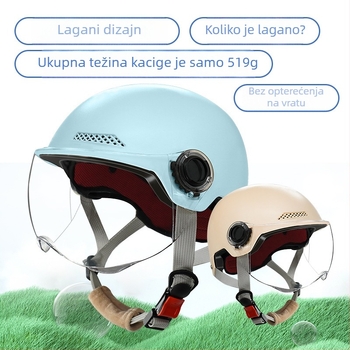 Kaciga za električni motocikl, ABS, 3C certifikat, polu-šlem, za odrasle, sve sezone, za svakodnevnu vožnju