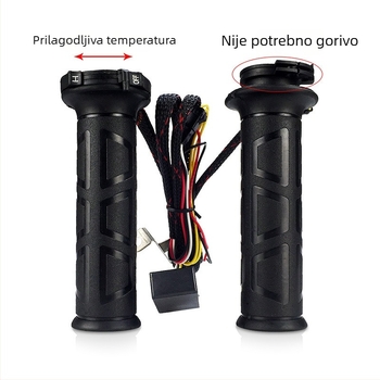 Grijana ručica upravljača motocikla, prilagodljiva temperatura, univerzalna prilagodba