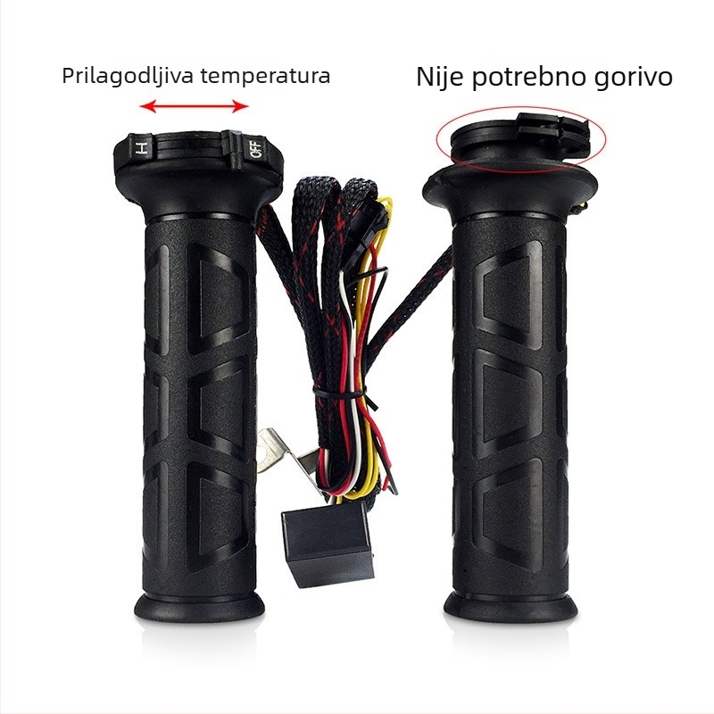 Grijana ručica upravljača motocikla, prilagodljiva temperatura, univerzalna prilagodba