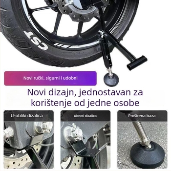 Stalak za motocikl — stražnji kotač fiksni okvir podrške, univerzalna kompatibilnost s većinom motocikala, model: kontaktirajte korisničku službu