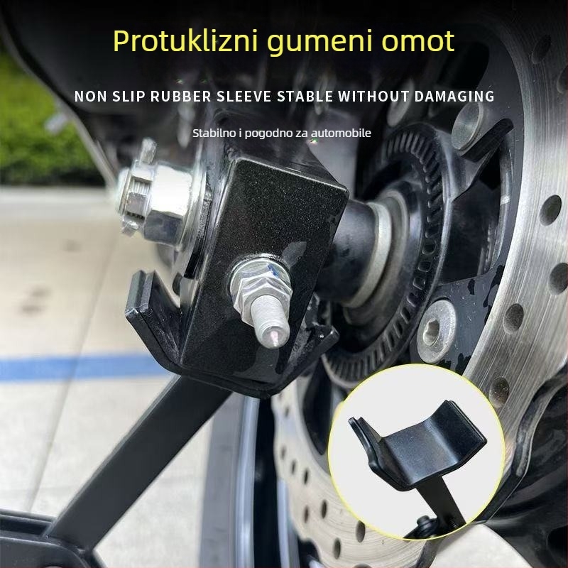 Stalak za motocikl — stražnji kotač fiksni okvir podrške, univerzalna kompatibilnost s većinom motocikala, model: kontaktirajte korisničku službu