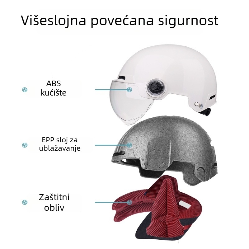 3C certificirana ABS polu kaciga za električni motocikl, unisex