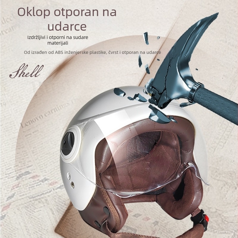 KUUVI ABS 3/4 kaciga za motocikl, 3C certificirana, sve sezone
