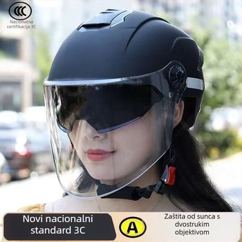 GB811-2022b certificirana ljetna kaciga s dvostrukim vizirima za električna vozila, unisex, za motocikl, sve sezone