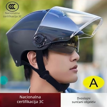 GB811-2022b certificirana ljetna kaciga s dvostrukim vizirima za električna vozila, unisex, za motocikl, sve sezone