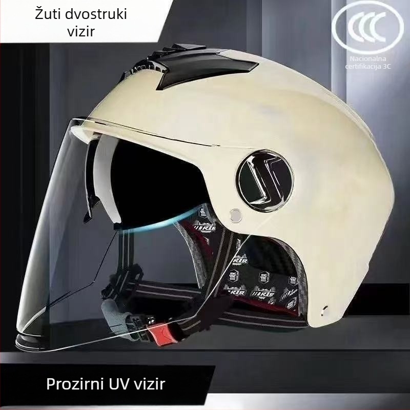 GB811-2022b certificirana ljetna kaciga s dvostrukim vizirima za električna vozila, unisex, za motocikl, sve sezone