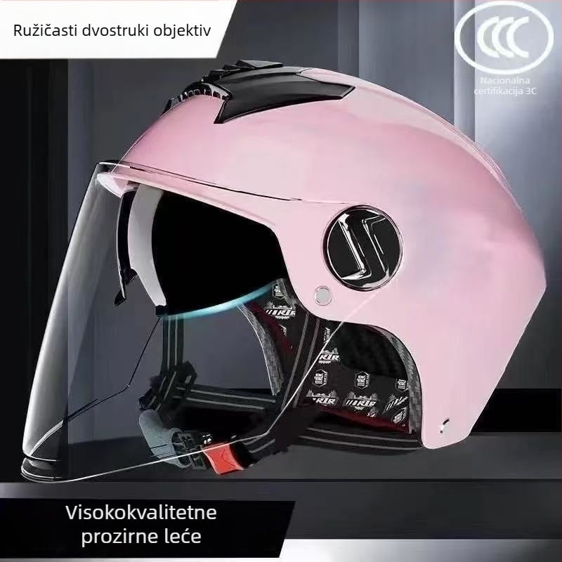 GB811-2022b certificirana ljetna kaciga s dvostrukim vizirima za električna vozila, unisex, za motocikl, sve sezone