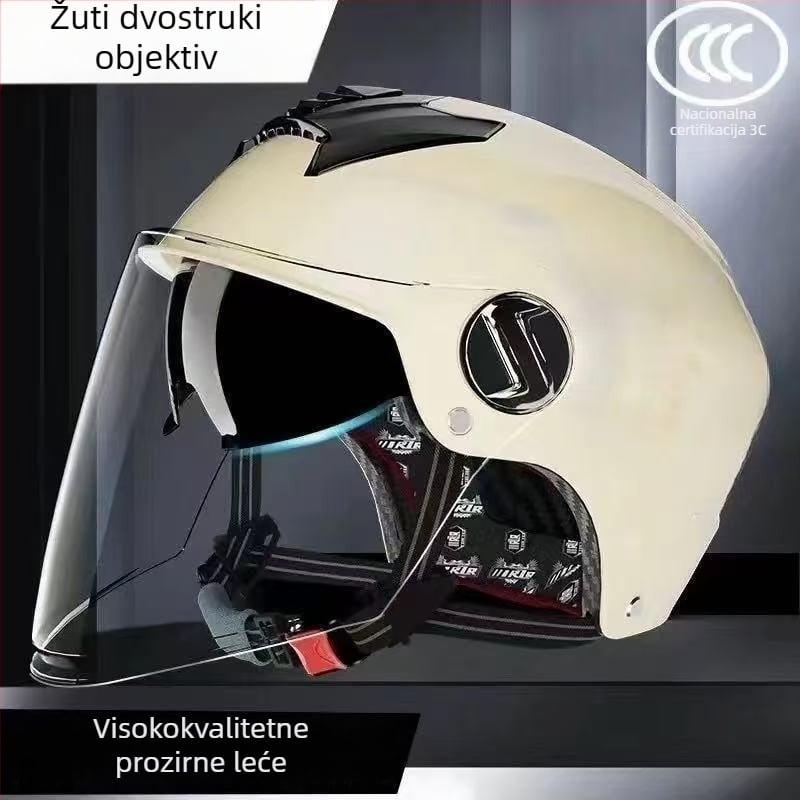 GB811-2022b certificirana ljetna kaciga s dvostrukim vizirima za električna vozila, unisex, za motocikl, sve sezone
