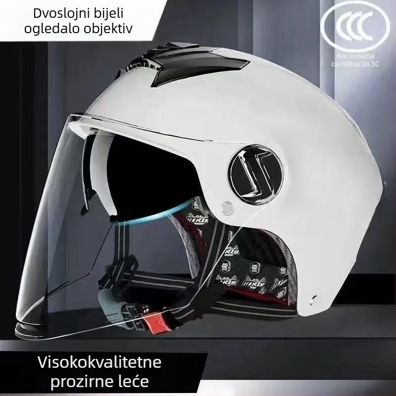 GB811-2022b certificirana ljetna kaciga s dvostrukim vizirima za električna vozila, unisex, za motocikl, sve sezone