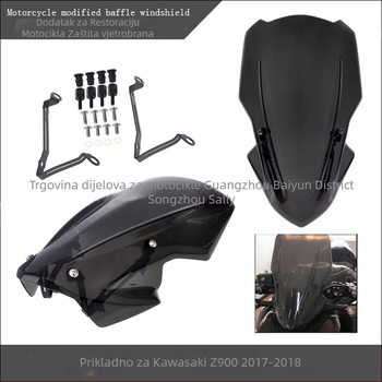 Modificirani deflektorski vjetrobran za motocikl Kawasaki Z900 2017-2018 (6103)